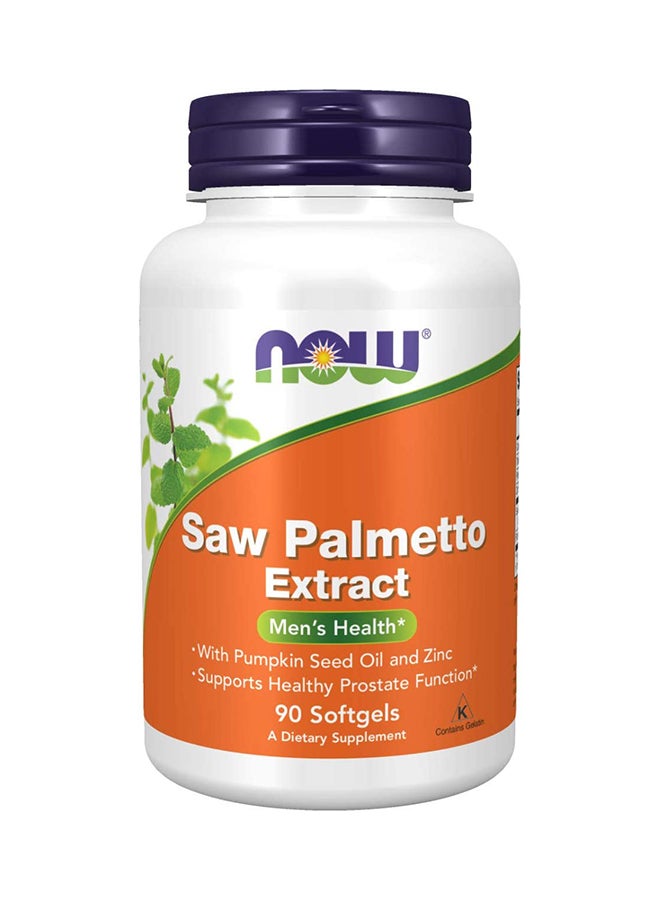 Now Foods - Saw Palmetto Extract Dietary Supplement - 90 Softgels - Image 1