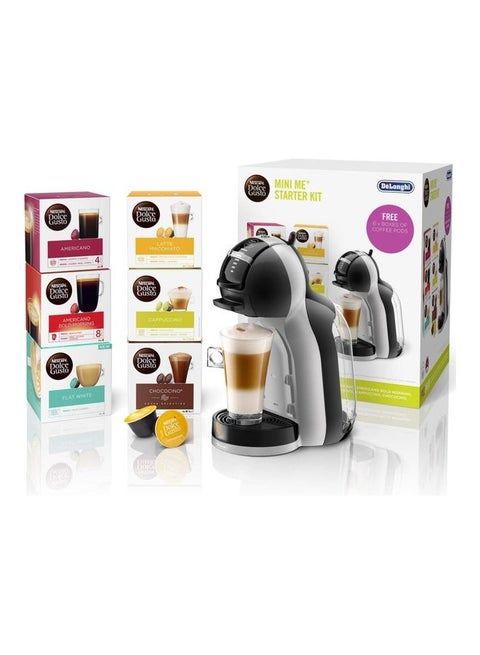 Mini Me Single Serve Capsule Coffee Machine Starter Kit,Including Coffee Capsules 0.8 L 1460 W EDG155.BG Black /Grey