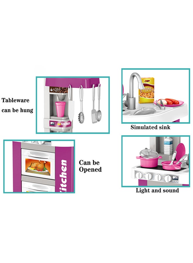 Kitchen set 49-Piece Battery Operated Pretend Play Chef Kitchen Utilities Toy Set for Kids 34.5X33X72.5cm - Image 2