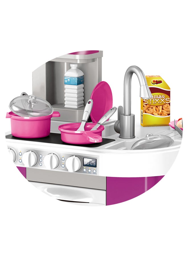 Kitchen set 49-Piece Battery Operated Pretend Play Chef Kitchen Utilities Toy Set for Kids 34.5X33X72.5cm - Image 3