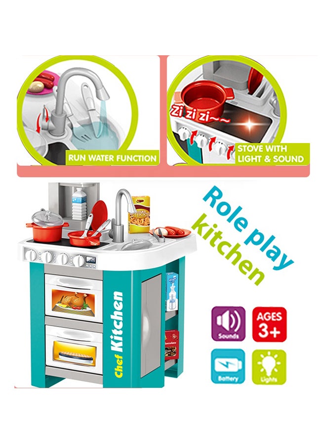 Talented chef 49-Piece Chef Kitchen With Light And Sound 34.5X33X72.5cm - Image 3