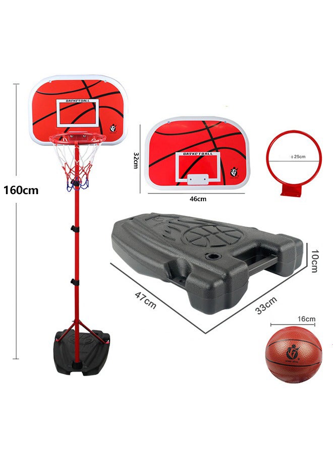 Adjustable Basketball Goal Hoop With Ball, Age 5+ Years 46x33x160cm