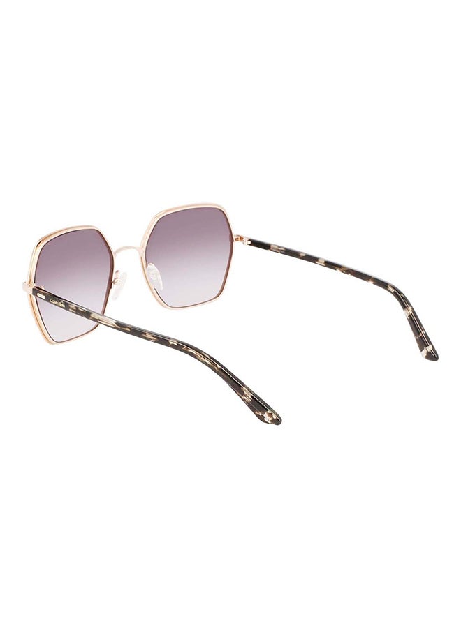 CALVIN KLEIN Women's Full Rim Metal Modified Rectangle  Sunglasses  CK21131S-001-5620  - Image 3
