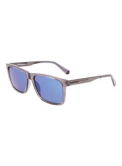 Calvin Klein Jeans Men's Full Rim Injected Modified Rectangle  Jeans Sunglasses  CKJ21624S-050-5716  - Image 1