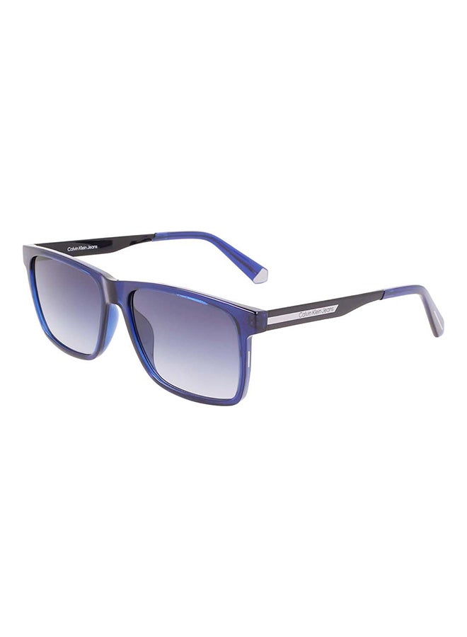 Calvin Klein Jeans Men's Full Rim Injected Modified Rectangle  Jeans Sunglasses  CKJ21624S-400-5716  - Image 1