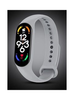 MARGOUN Xiaomi Mi Band 7 Replacement Strap Soft Silicone Watch Band Sport Wristband Bracelet Compatible with Mi Band 7 Smart Fitness Tracker 2022 Release Light Grey  - Image 4