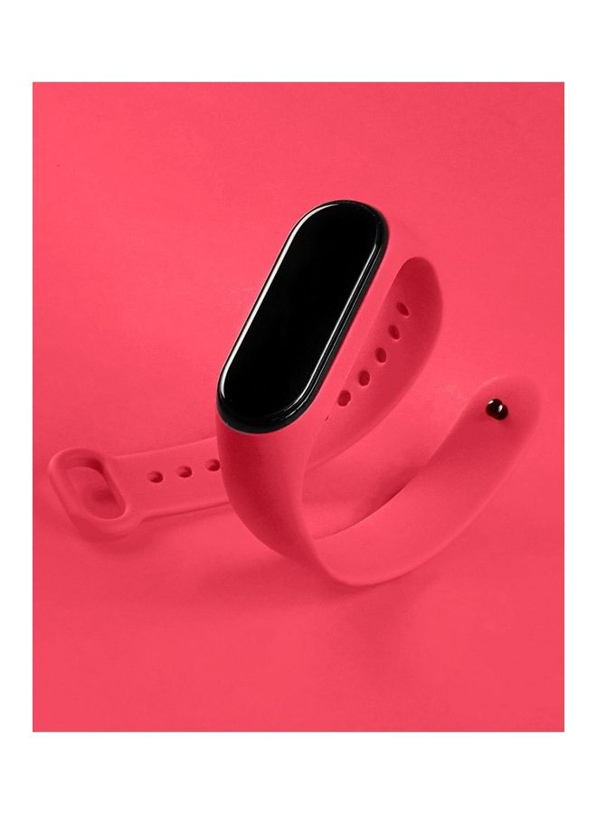 MARGOUN Xiaomi Mi Band 7 Replacement Strap Soft Silicone Watch Band Sport Wristband Bracelet Compatible with Mi Band 7 Smart Fitness Tracker 2022 Release Hot Pink  - Image 3