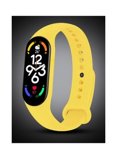 MARGOUN Xiaomi Mi Band 7 Replacement Strap Soft Silicone Watch Band Sport Wristband Bracelet Compatible with Mi Band 7 Smart Fitness Tracker 2022 Release Yellow  - Image 5