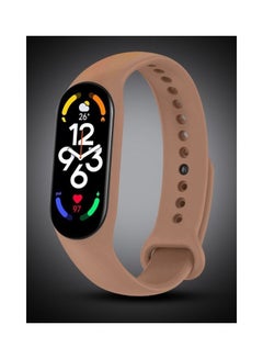 MARGOUN Xiaomi Mi Band 7 Replacement Strap Soft Silicone Watch Band Sport Wristband Bracelet Compatible with Mi Band 7 Smart Fitness Tracker 2022 Release Light Brown  - Image 5