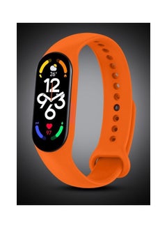 MARGOUN Xiaomi Mi Band 7 Replacement Strap Soft Silicone Watch Band Sport Wristband Bracelet Compatible with Mi Band 7 Smart Fitness Tracker 2022 Release Orange  - Image 5