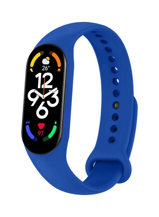 MARGOUN Xiaomi Mi Band 7 Replacement Strap Soft Silicone Watch Band Sport Wristband Bracelet Compatible with Mi Band 7 Smart Fitness Tracker 2022 Release Navy Blue - Image 1