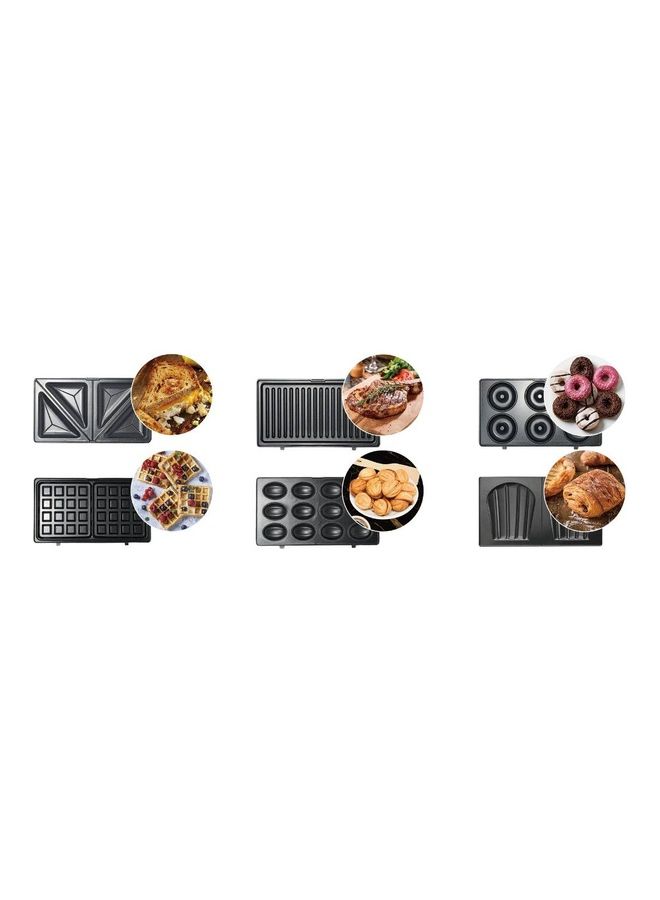 DESSINI 6 in 1 Sanwich Maker 750.0 W 6in1 silver/black - Image 2