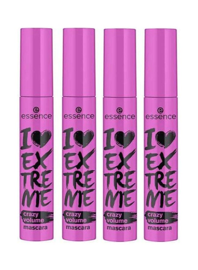 Essence 4 Piece Set Of Essence - I Love Extreme Crazy Volume Mascara Waterproof Black  - Image 1