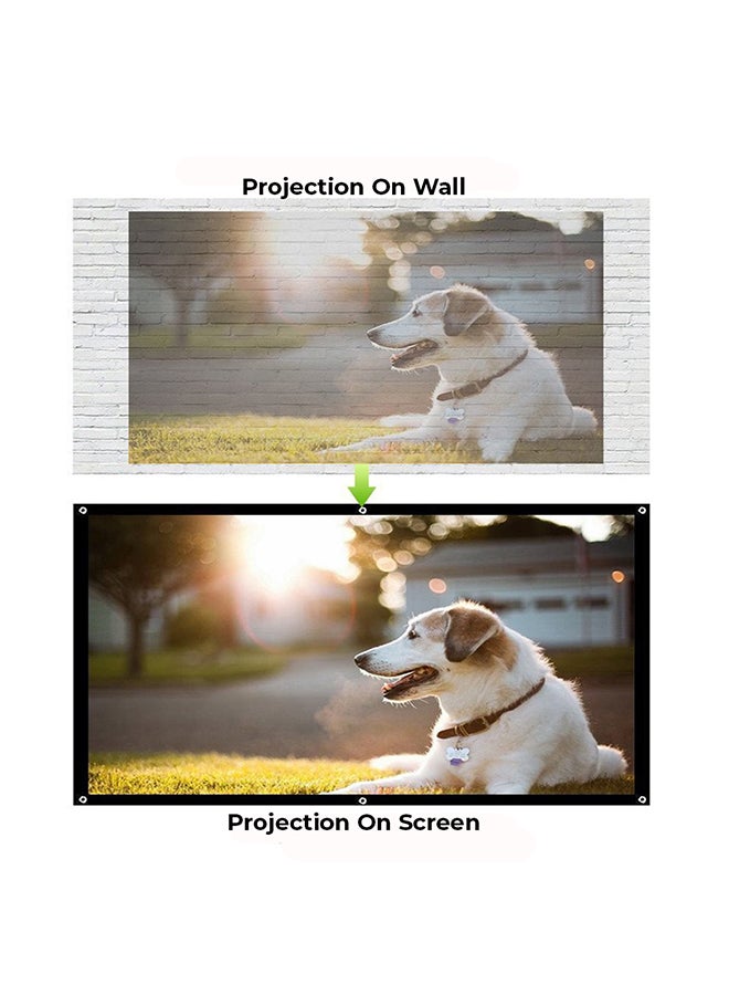 Wownect - Foldable Anti-Crease 4K Full HD Home Theater Projection Screen UNV-WO-SCR-04 White - Image 1