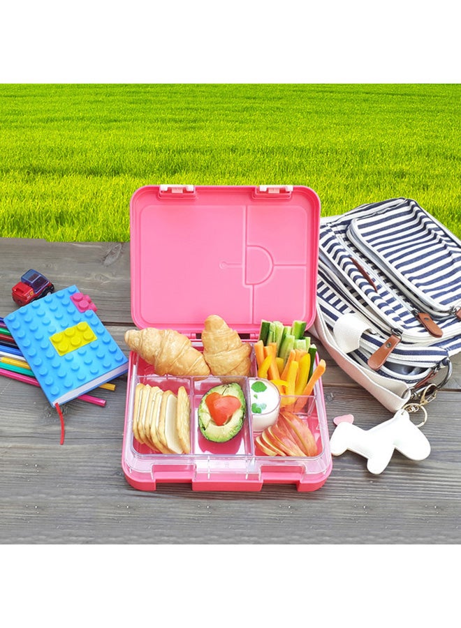 Eazy Kids Bento Lunch Box, 6 And 4 Convertible Compartment, Slant Mouth Opening, Microwavable, Dishwasher Safe, Back To School Season, Made Of Triton, Free Sandwich Cutter, Unicorn Pink  - Image 5