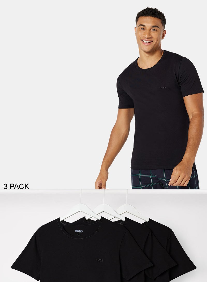 BOSS - Basic Essential Undershirt (Pack of 3) Black - Image 1