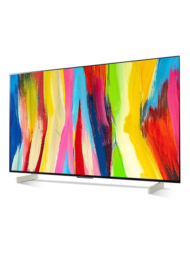 LG - OLED evo TV 42-Inch C2 Series, Cinema Screen Design 4K Cinema HDR WebOS22 With ThinQ AI Pixel Dimming OLED42C26LB Black - Image 1