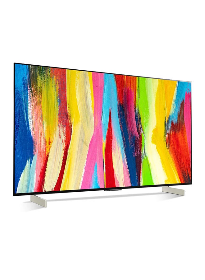 LG - OLED evo TV 42-Inch C2 Series, Cinema Screen Design 4K Cinema HDR WebOS22 With ThinQ AI Pixel Dimming OLED42C26LB Black - Image 1