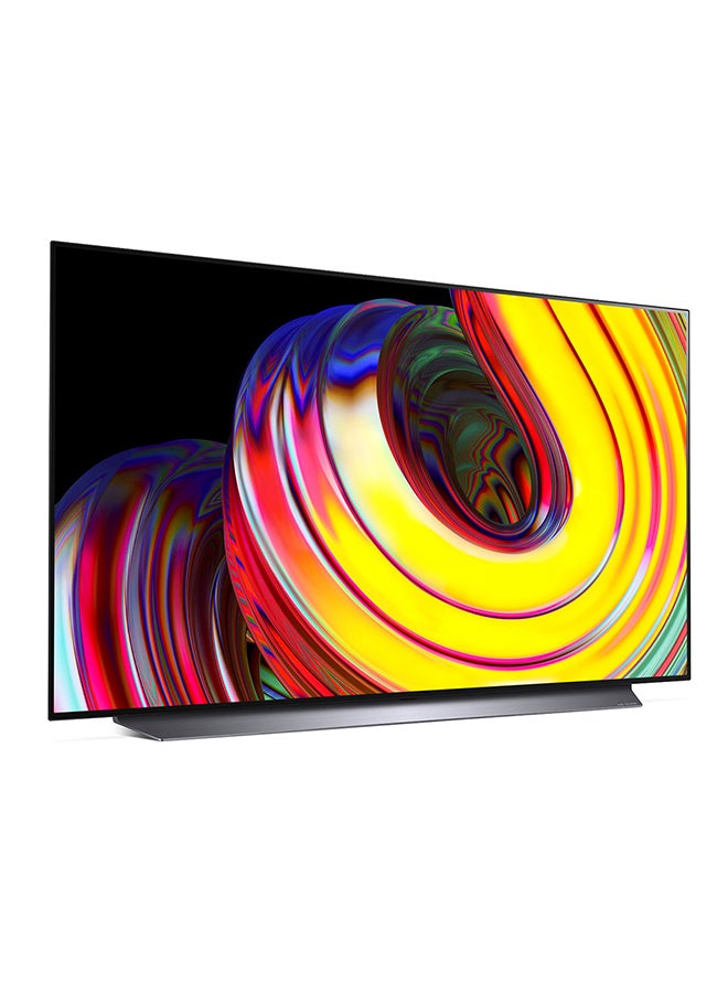 LG - OLED TV 55-Inch CS Series, Cinema Screen Design 4K HDR Webos Smart AI ThinQ Pixel Dimming OLED55CS6LA Black - Image 1