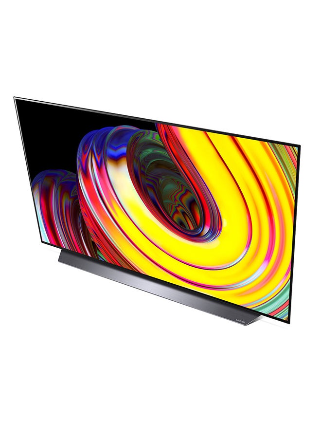 LG - OLED TV 55-Inch CS Series, Cinema Screen Design 4K HDR Webos Smart AI ThinQ Pixel Dimming OLED55CS6LA Black - Image 1