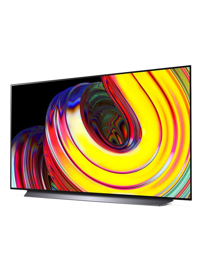 LG - OLED TV 55-Inch CS Series, Cinema Screen Design 4K HDR Webos Smart AI ThinQ Pixel Dimming OLED55CS6LA Black - Image 1