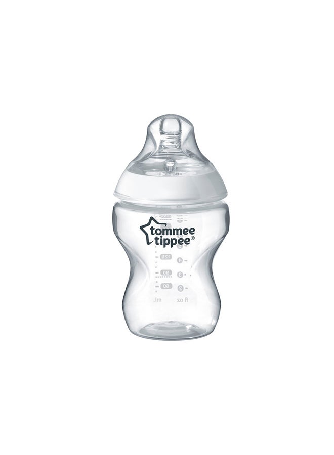 tommee tippee - Pack of 6 Closer to Nature Baby Bottles, Slow-Flow Breast-Like Teat With Anti-Colic Valve 0 Months+, 260ml, Mixed Colours - Image 1