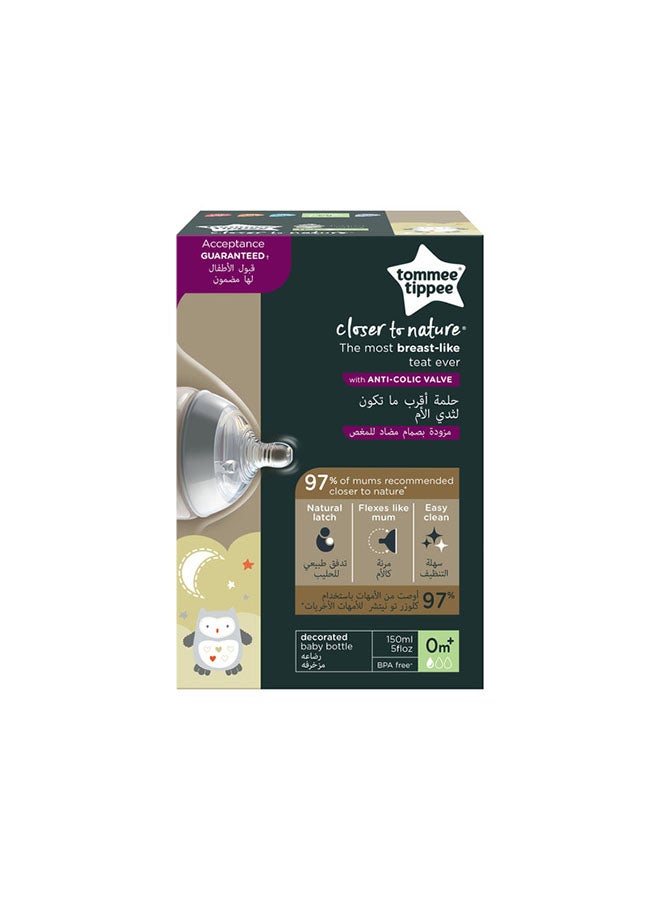 Closer To Nature Feeding Bottle, 0+ M, 150 mL