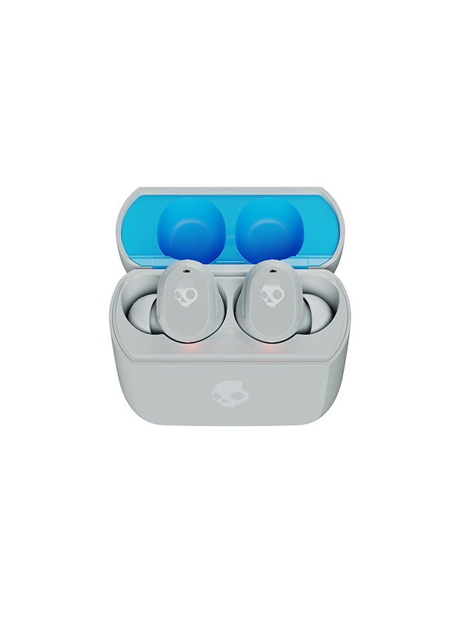 Skullcandy Mod True Wireless Earbuds With Multipoint Pairing / Clear Voice Smart Mic / 34 Hours Total Battery / IP55 Sweat And Water Resistant / Tile Finding Technology / Light Grey/Blue - Image 3