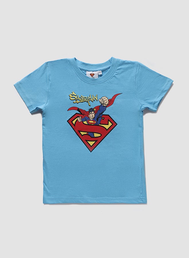 NEON - Neon Superman T-Shirt Azzure Blue - Image 1