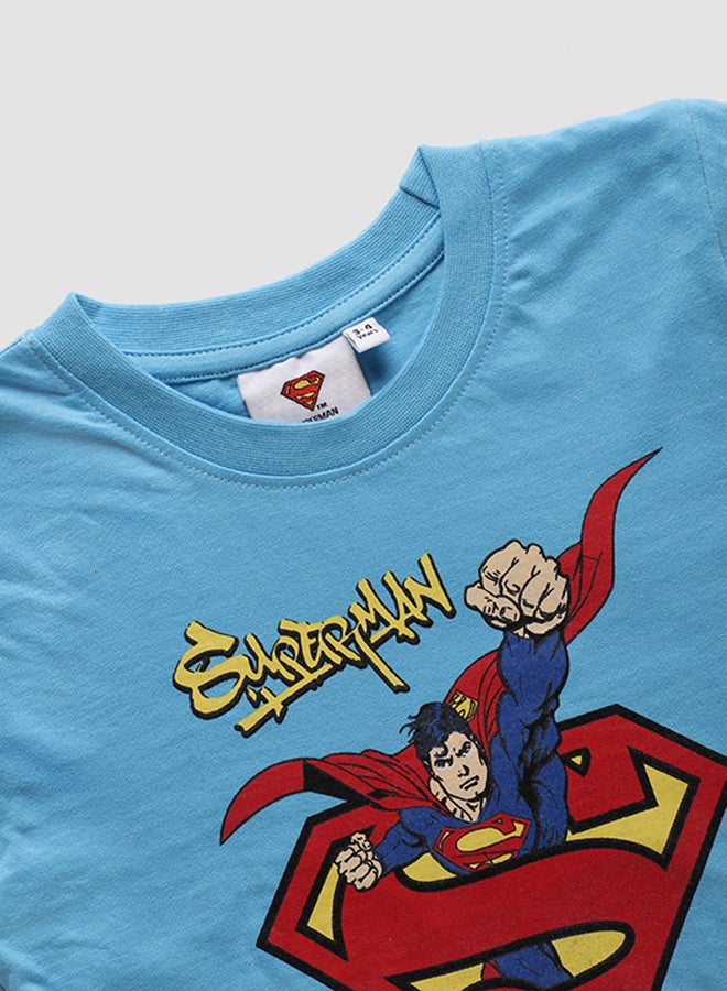 NEON - Neon Superman T-Shirt Azzure Blue - Image 1
