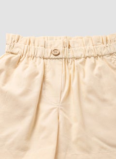 NEON Casual Plain Skater Skirts Beige  - Image 2