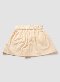 NEON Casual Plain Skater Skirts Beige  - Image 3