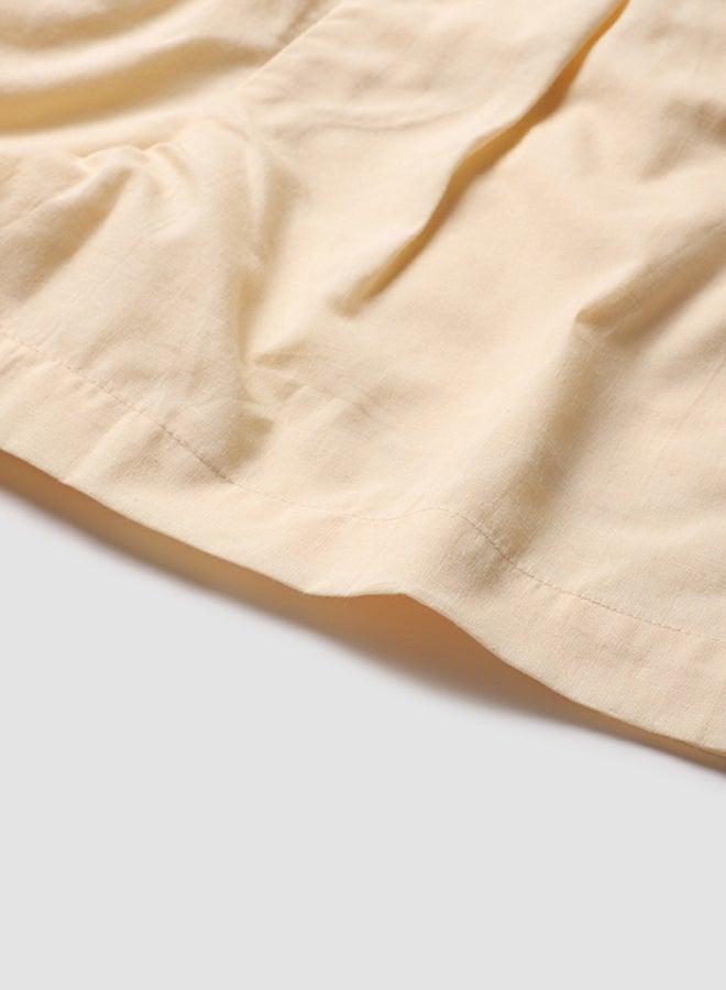 Neon Casual Plain Skater Skirts Beige  - Image 4