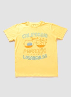 NEON Boys Round Neck Short Sleeve T-Shirt Sunflower Yellow  - Image 1
