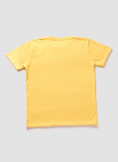 NEON Boys Round Neck Short Sleeve T-Shirt Sunflower Yellow  - Image 2