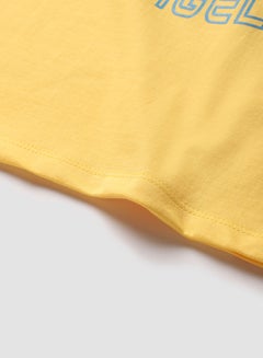 NEON Boys Round Neck Short Sleeve T-Shirt Sunflower Yellow  - Image 4
