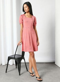 Square Neck Mini Dress Pink - v1658926892/N48571608V_3