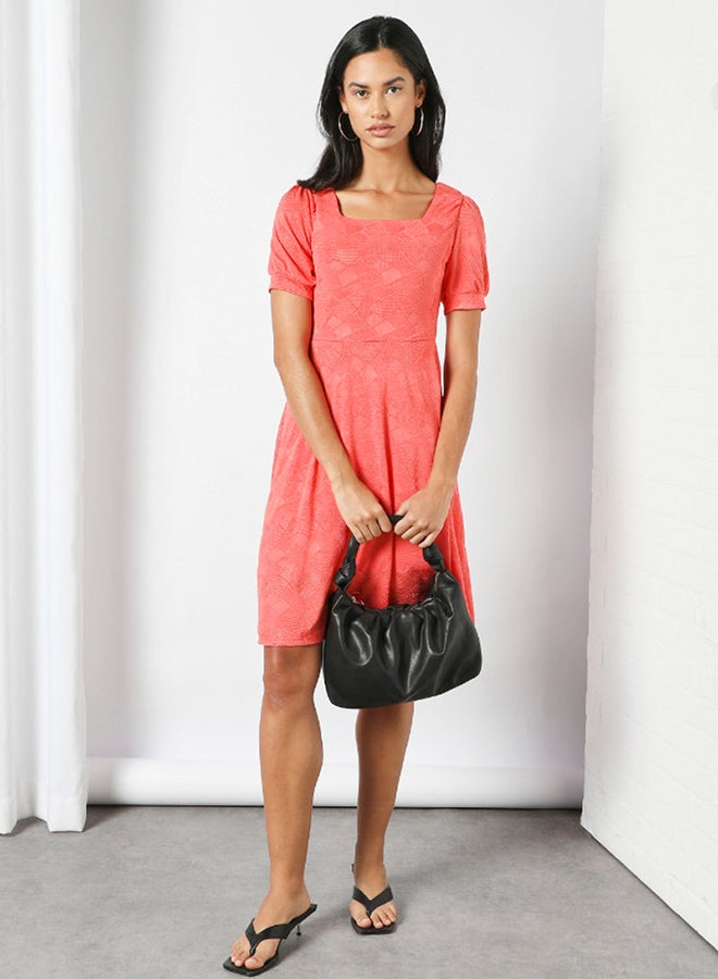DRIP Square Neck Mini Dress Pink  - Image 3