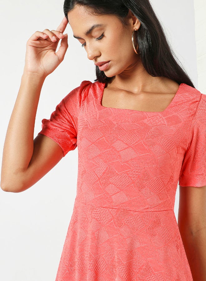 DRIP Square Neck Mini Dress Pink  - Image 4