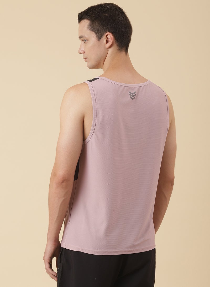 Athletiq - Logo Sports Running Vest Pink - Image 1