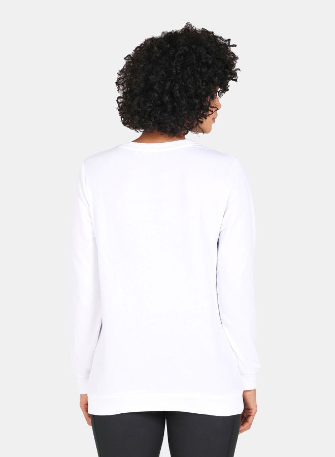 DRIP Printed Casual Crew Neck Sweatshirt White  - Image 1