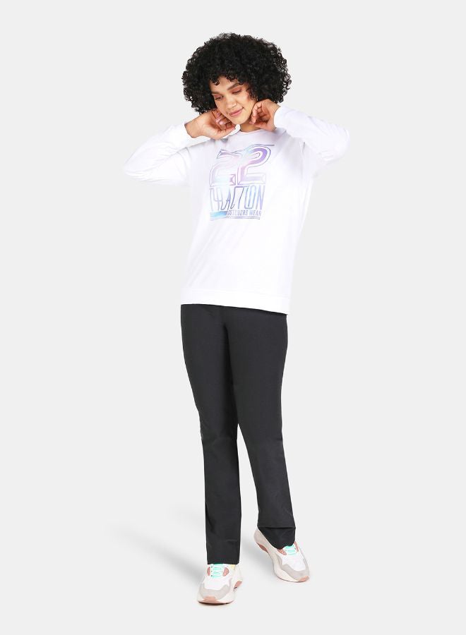 DRIP Printed Casual Crew Neck Sweatshirt White  - Image 2