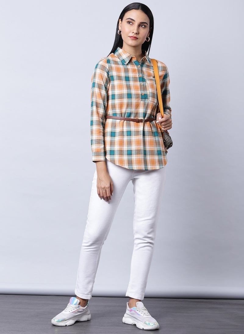 OFFROAD - Long Sleeve Checkered Tunic Multicolour - Image 1