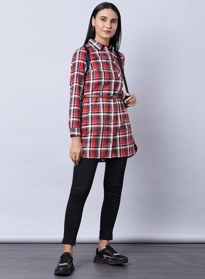 OFFROAD - Long Sleeve Checkered Tunic Multicolour - Image 1