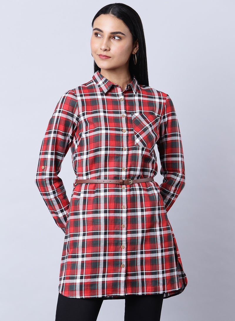 OFFROAD - Long Sleeve Checkered Tunic Multicolour - Image 1