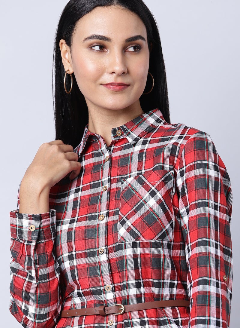 OFFROAD - Long Sleeve Checkered Tunic Multicolour - Image 1