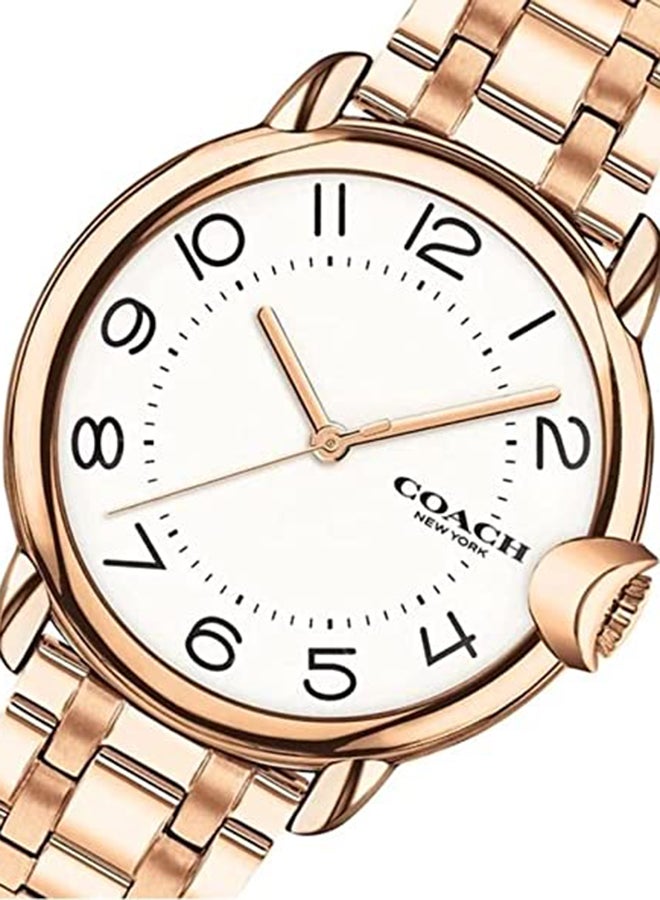 COACH Women's Arden Silver White Dial Watch 14503809  - Image 4