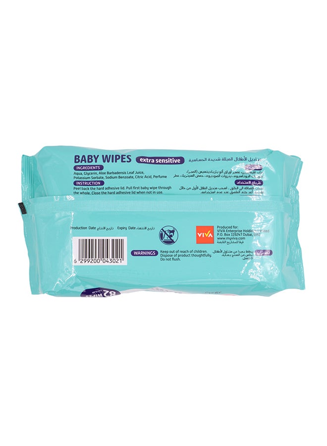 بي أدور مناديل مبللة معطرة للأطفال من فيفا، تحتوي على 82 منديل - Image 3