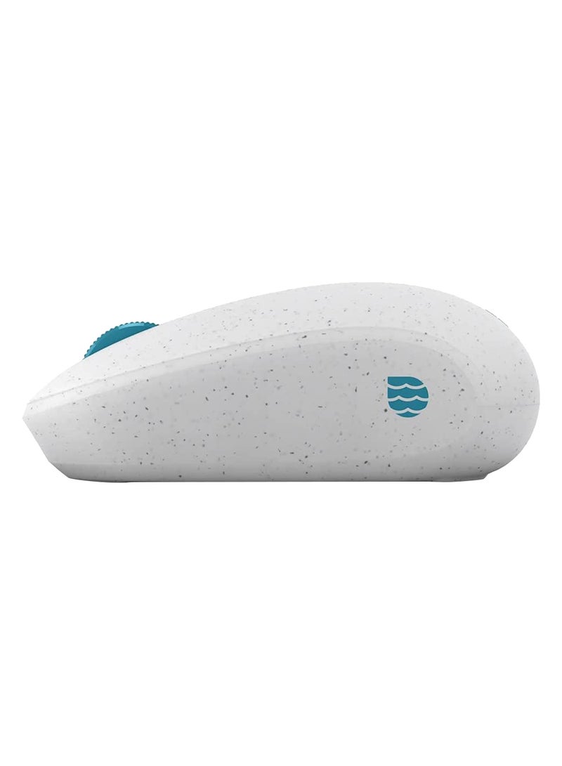 Microsoft - Ocean Plastic Mouse Made from 20% Recycled Ocean Waste, Comfortable Design, Right/Left Hand Use, Wireless Bluetooth Mouse for PC/Laptop/Desktop, Works with for Mac/Windows Computers White - Image 1