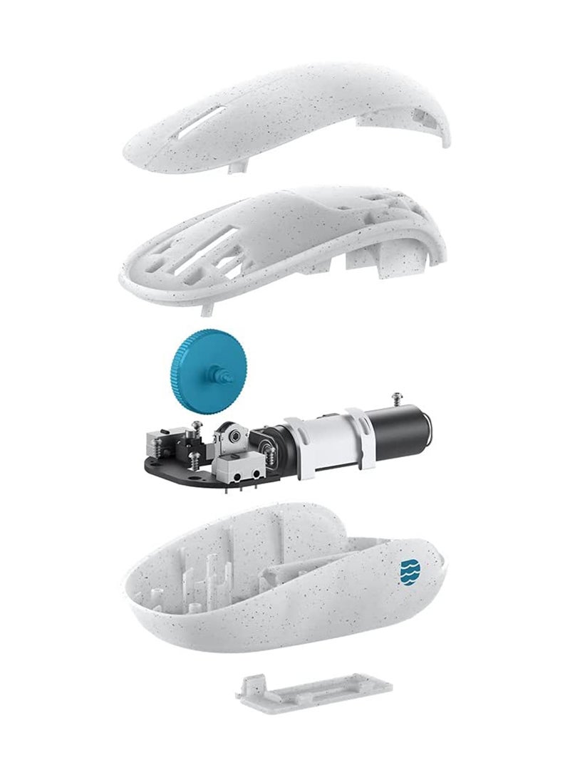 Microsoft - Ocean Plastic Mouse Made from 20% Recycled Ocean Waste, Comfortable Design, Right/Left Hand Use, Wireless Bluetooth Mouse for PC/Laptop/Desktop, Works with for Mac/Windows Computers White - Image 1